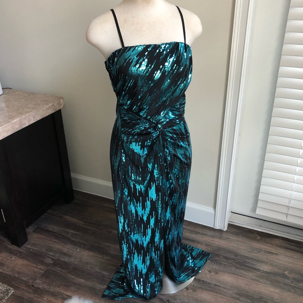 As U Wish Sequin Evening Gown Floor Length
